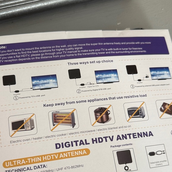 Digital HDTV Antenna - Black - Picture 5 of 7